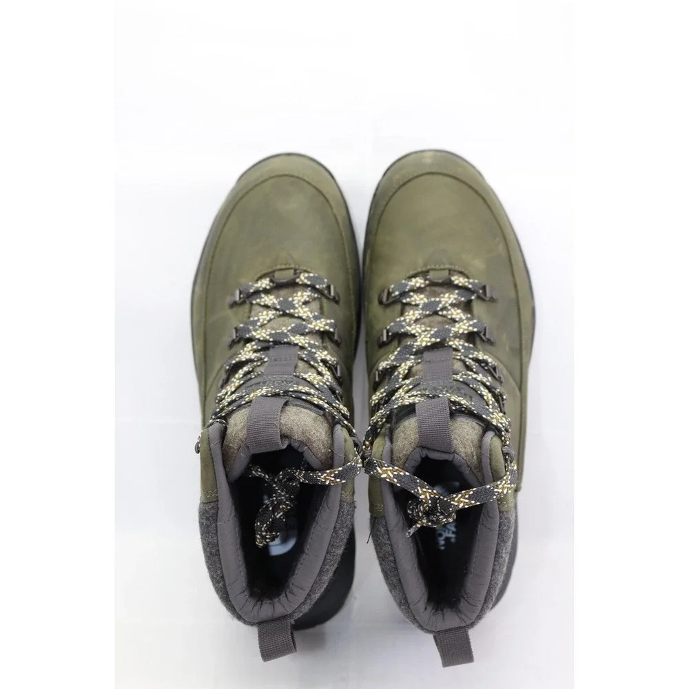 The North Face Bergen Leather Waterproof Winter Boots Men's 10.5 New Taupe Green